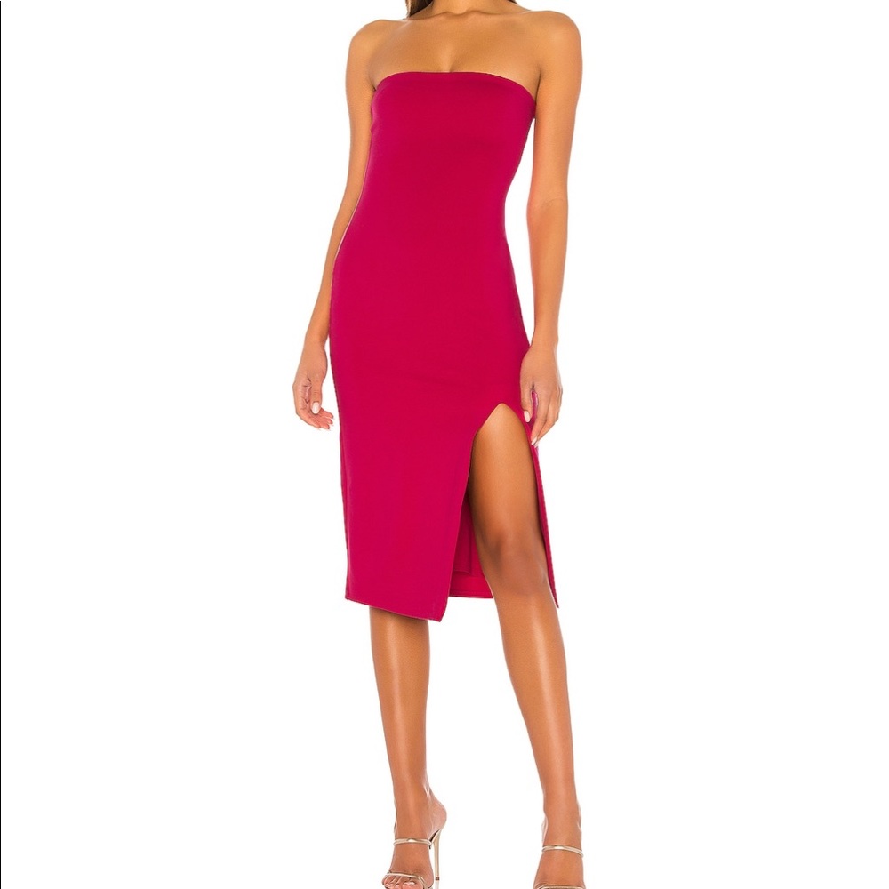 NWT Lovers and Friends Jayma Midi Dress Hibiscus Pink Size XS